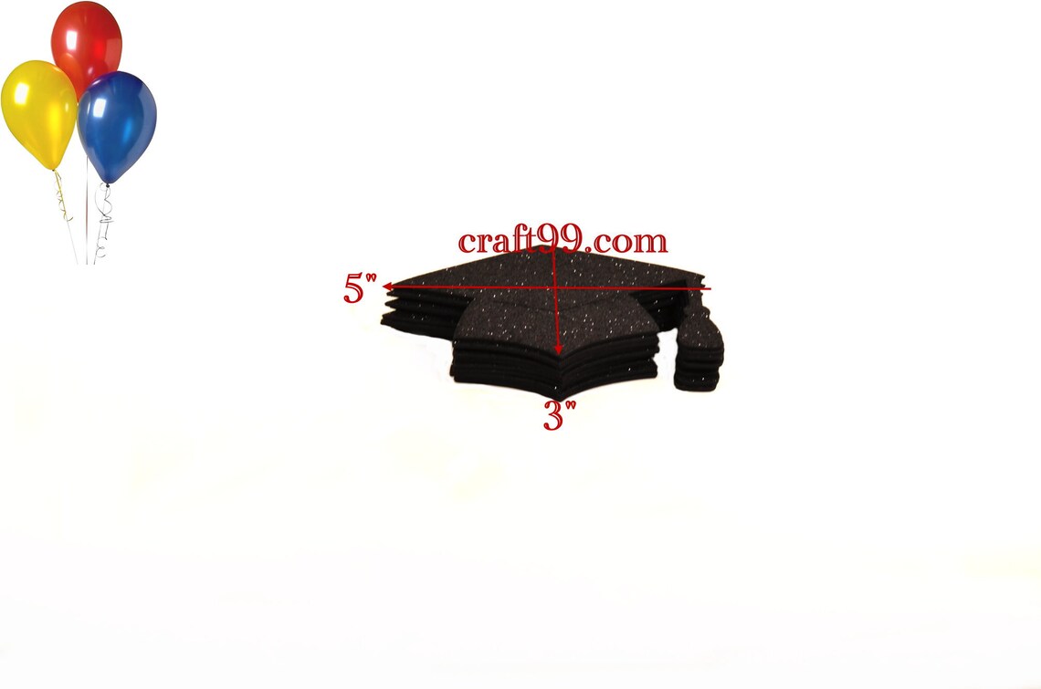 Glitter Foam Graduation Cap Party Favors. M Etsy