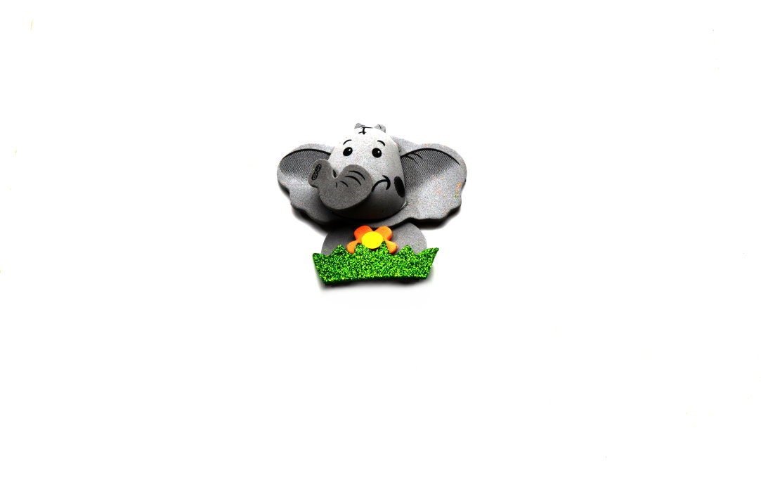 Elephant 3D Glitter Foam Party Favors. M S