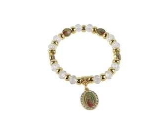 Pulsera del Rosario de Guadalupe – Cuentas de cristal acrílico