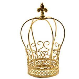 Gold Metall-Crown Cake Toppers. 9,5 Zoll