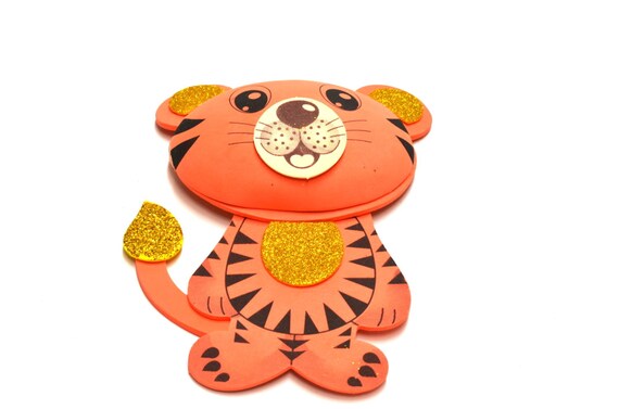 Tiger 3d Foam Glitter Safari Animals Safari Theme Party Etsy