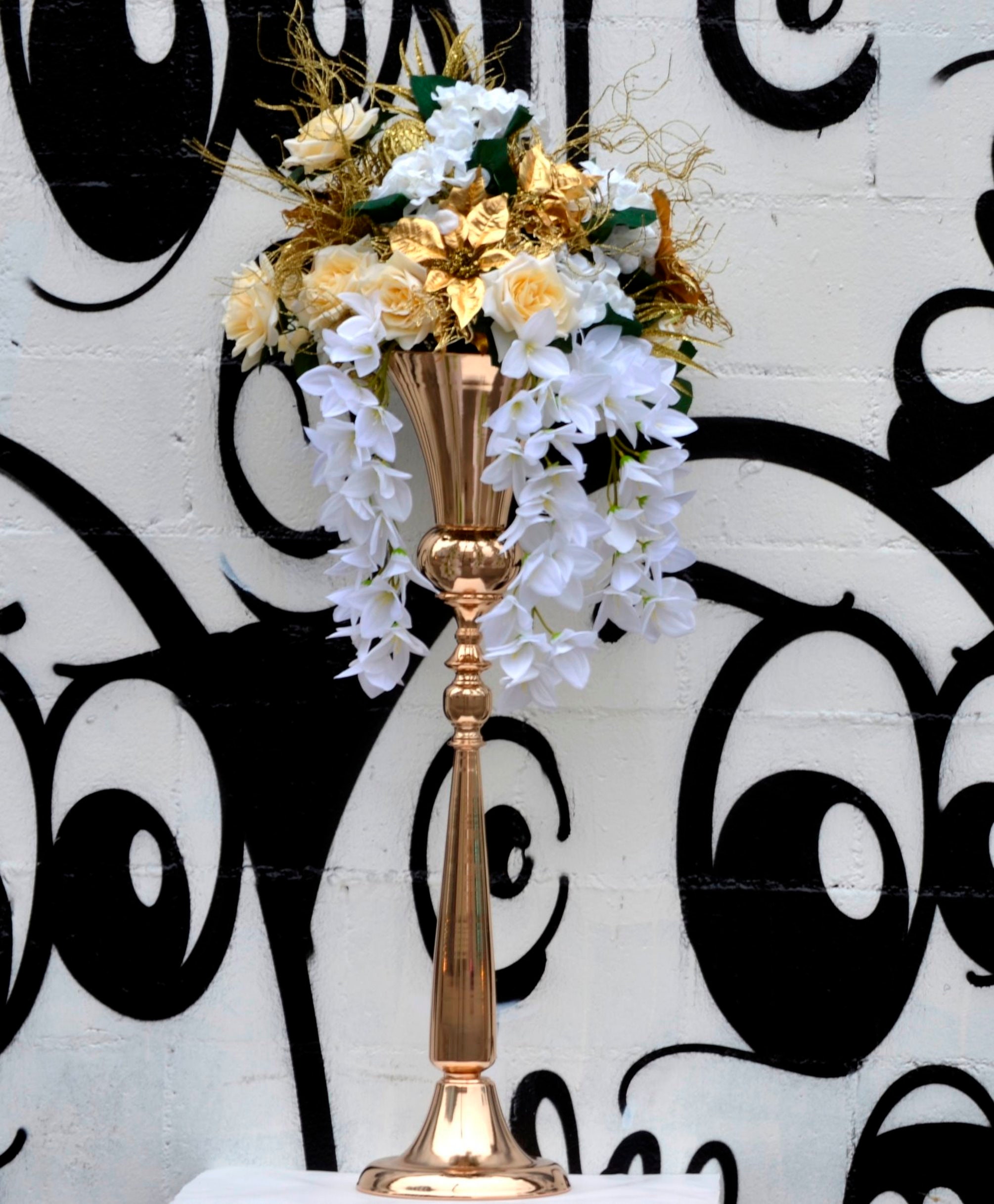 Sleek Metallic Gold Flower VaseWedding Decorations. 38 Etsy