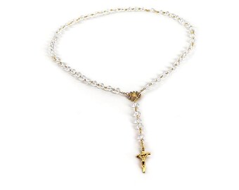 Collar de rosario de cristal – Cuentas acrílicas
