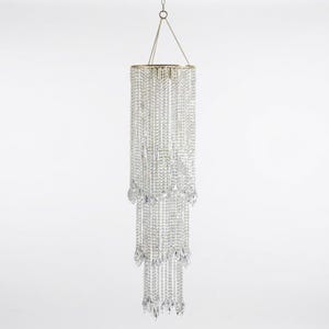 3 Tier Crystal Chandelier Party Décor, Hanging Acrylic Beaded Chandelier image 13