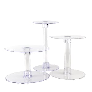 3pc Cake Stand Set – Plastic Tiered Cupcake Display