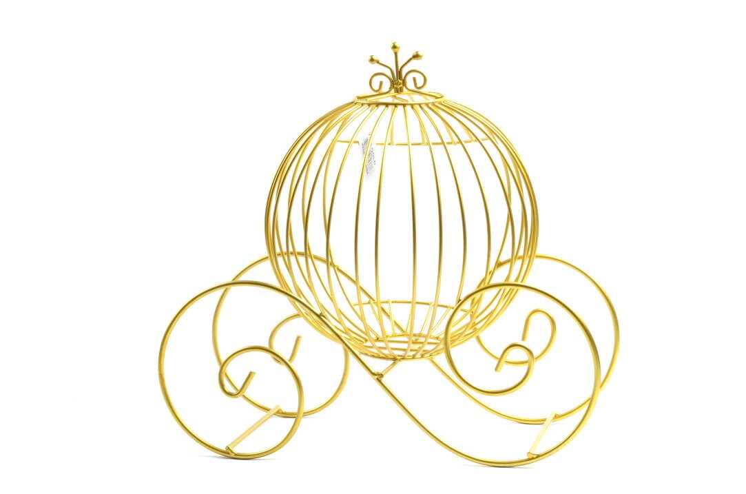 Cinderella Princess Wedding Carriage Centerpiece Gold 15 Inch