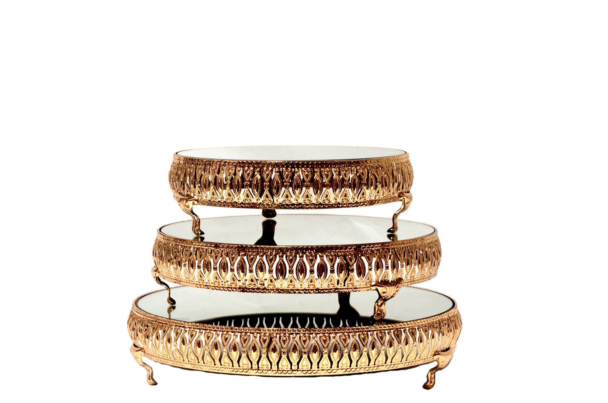 Wedding Cake Stand Mirror Top 3 Pieces Set. - Etsy