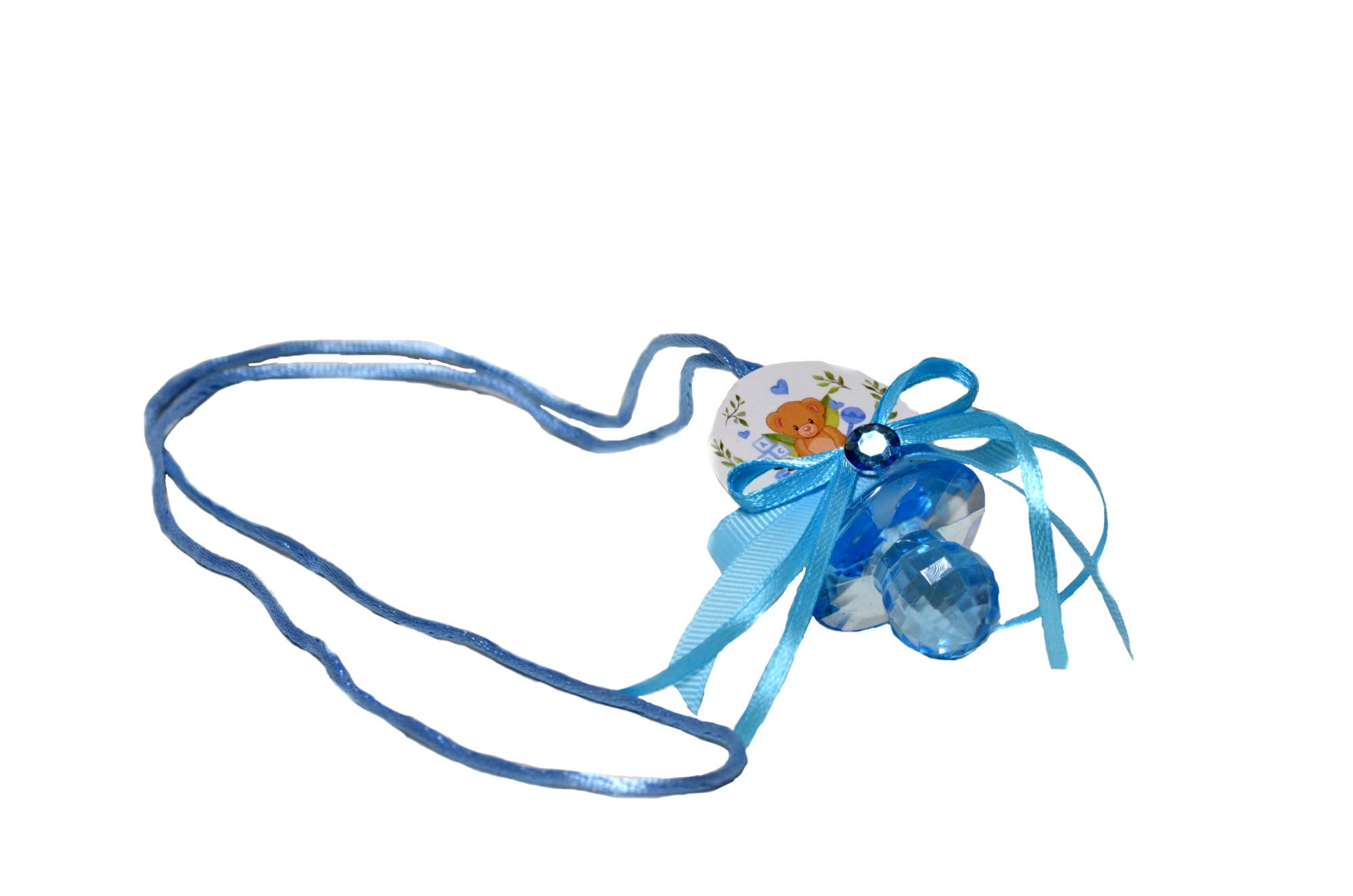 Baby shower teddy bear pacifier baby necklaces