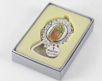 Llavero abridor de botellas de Nuestra Señora de Guadalupe, recuerdos para fiestas de bautizo