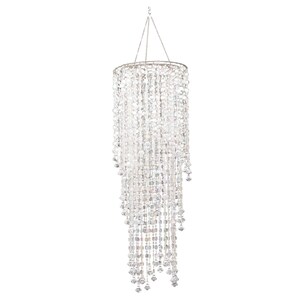 3 Tier Crystal Chandelier Party Décor, Hanging Acrylic Beaded Chandelier image 2