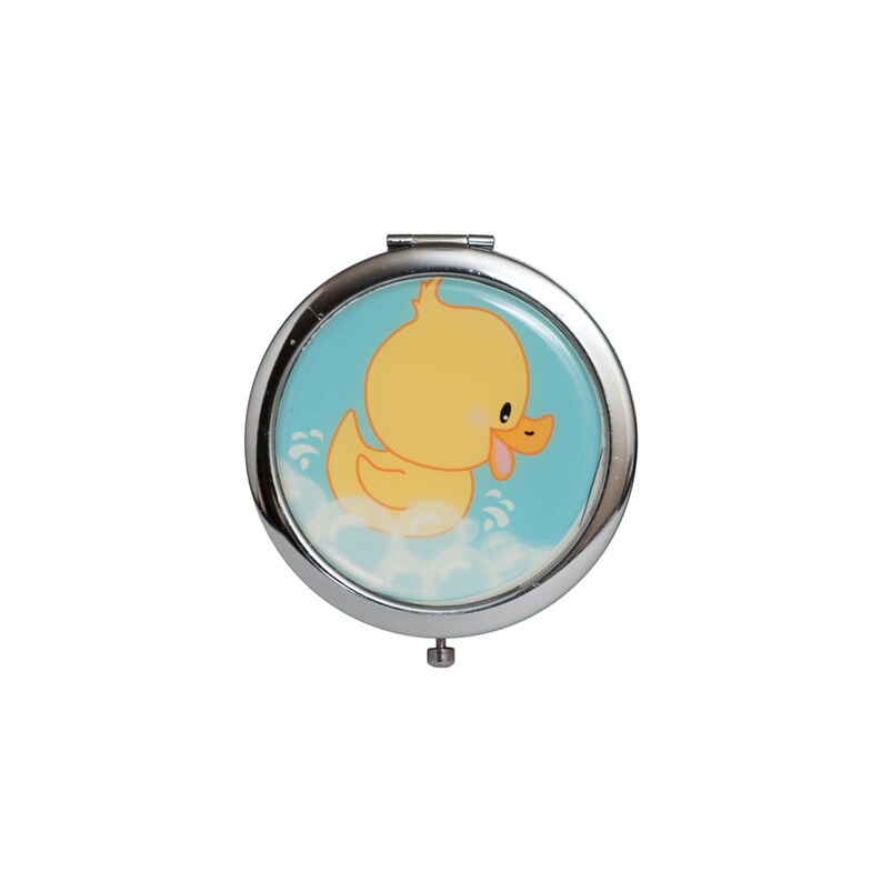 Compact Mirror Baby Shower Favors. Yellow Duck. Etsy