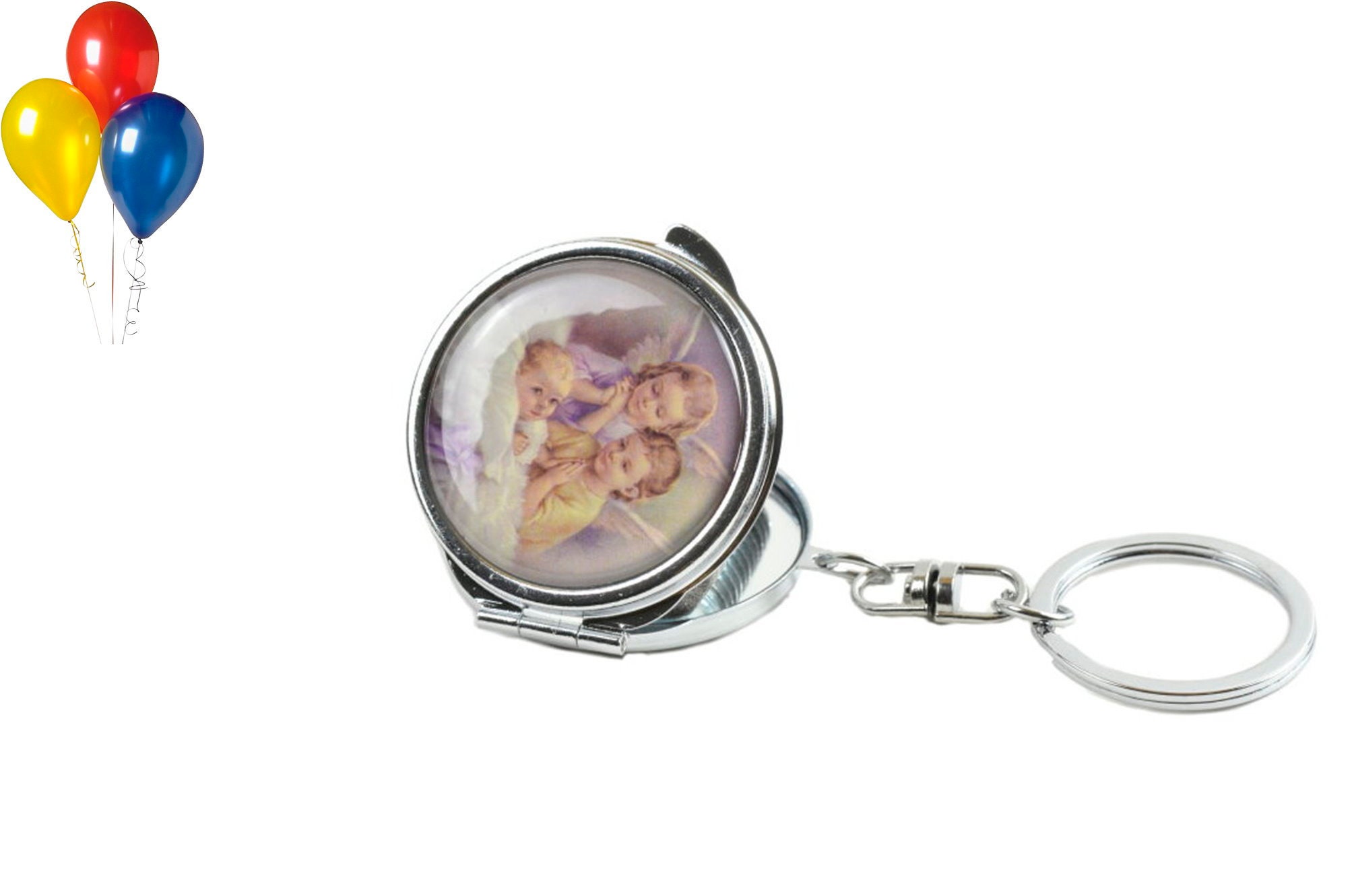 Key Chain Mini Compact Mirror.