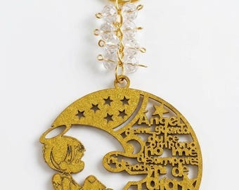 Wood Key Chain Favors-Party Favors Gift. Spanish Version.