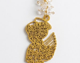 Llavero de madera favorece-Baby Angel Party favores.