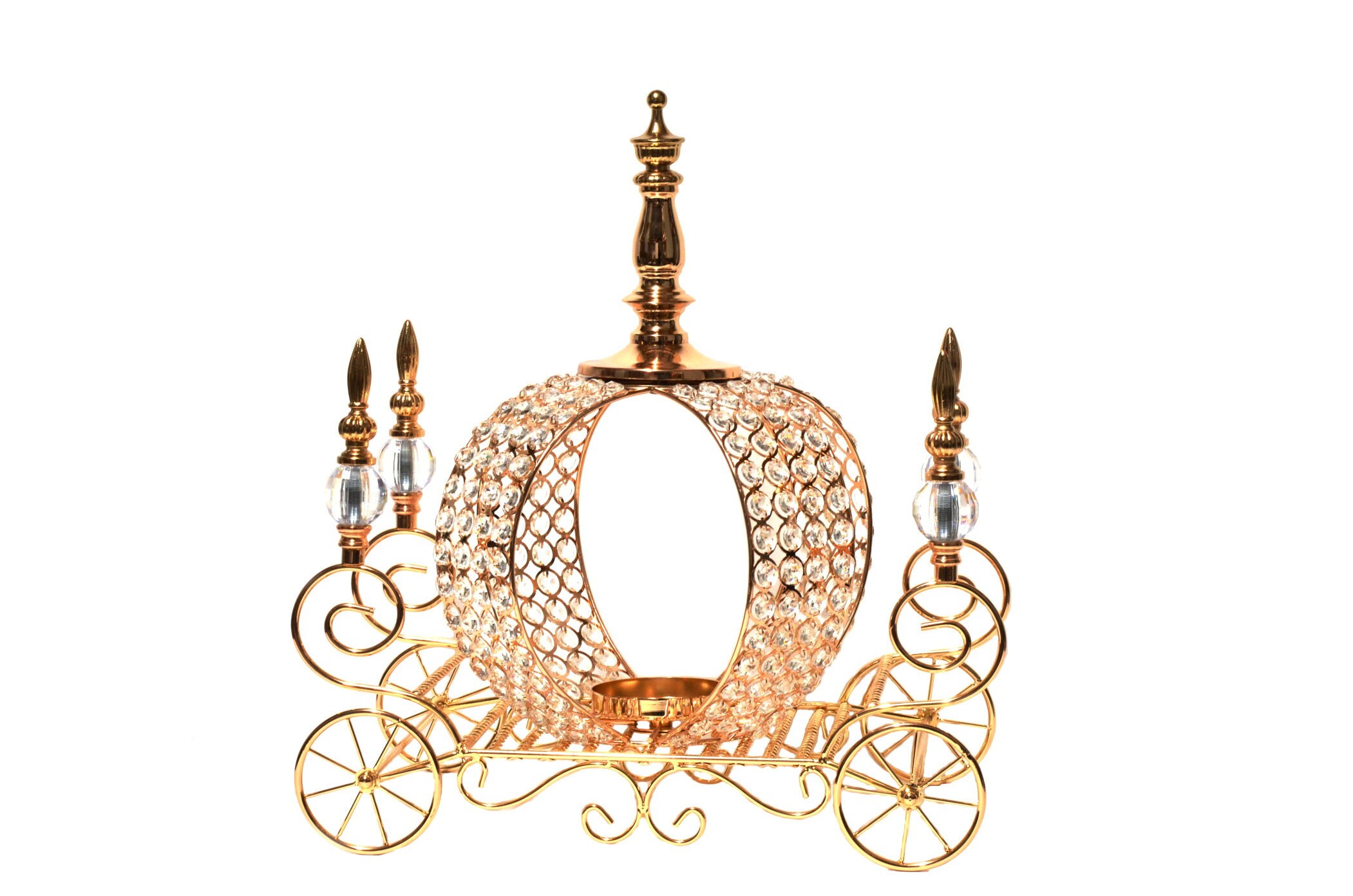 Crystal Beaded Candle Holder Carriage Even Decorations.