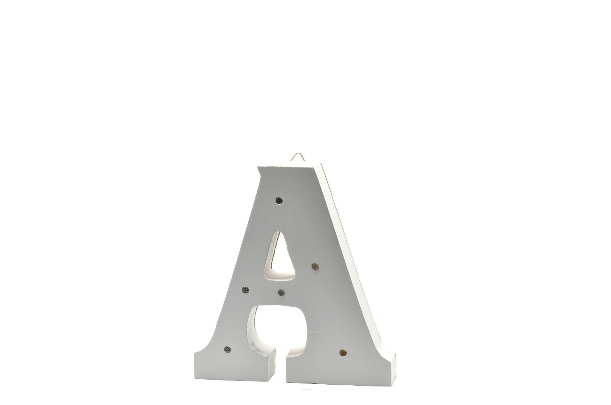White Wood Letters 6 Inch, Wood Letters for DIY, Party Projects (X)