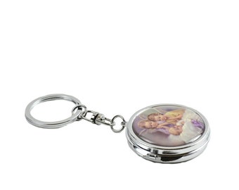 Key Chain Mini Compact Mirror.