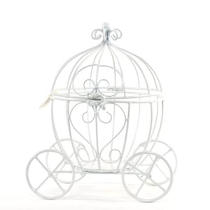 Wire Carriage Card Holder-Party Decorations. White