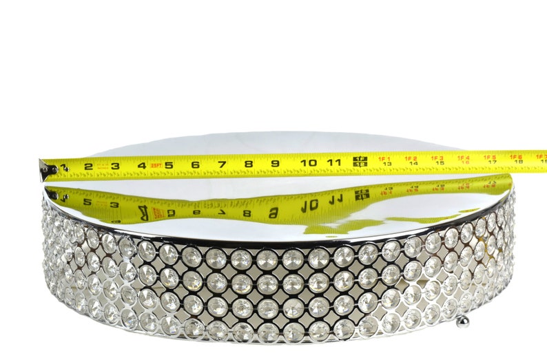 Round Cake Stand Crystal Beads Party Decorations. 17.50 Inches image 2