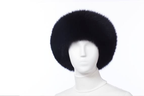 BLACK Fox Fur Headband - Etsy display picture 2