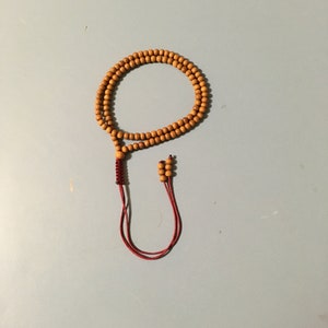 Sandalwood Pocket Mala.  Mala Necklace for Buddhist Meditation. Can be used as a Mala Bracelet.
