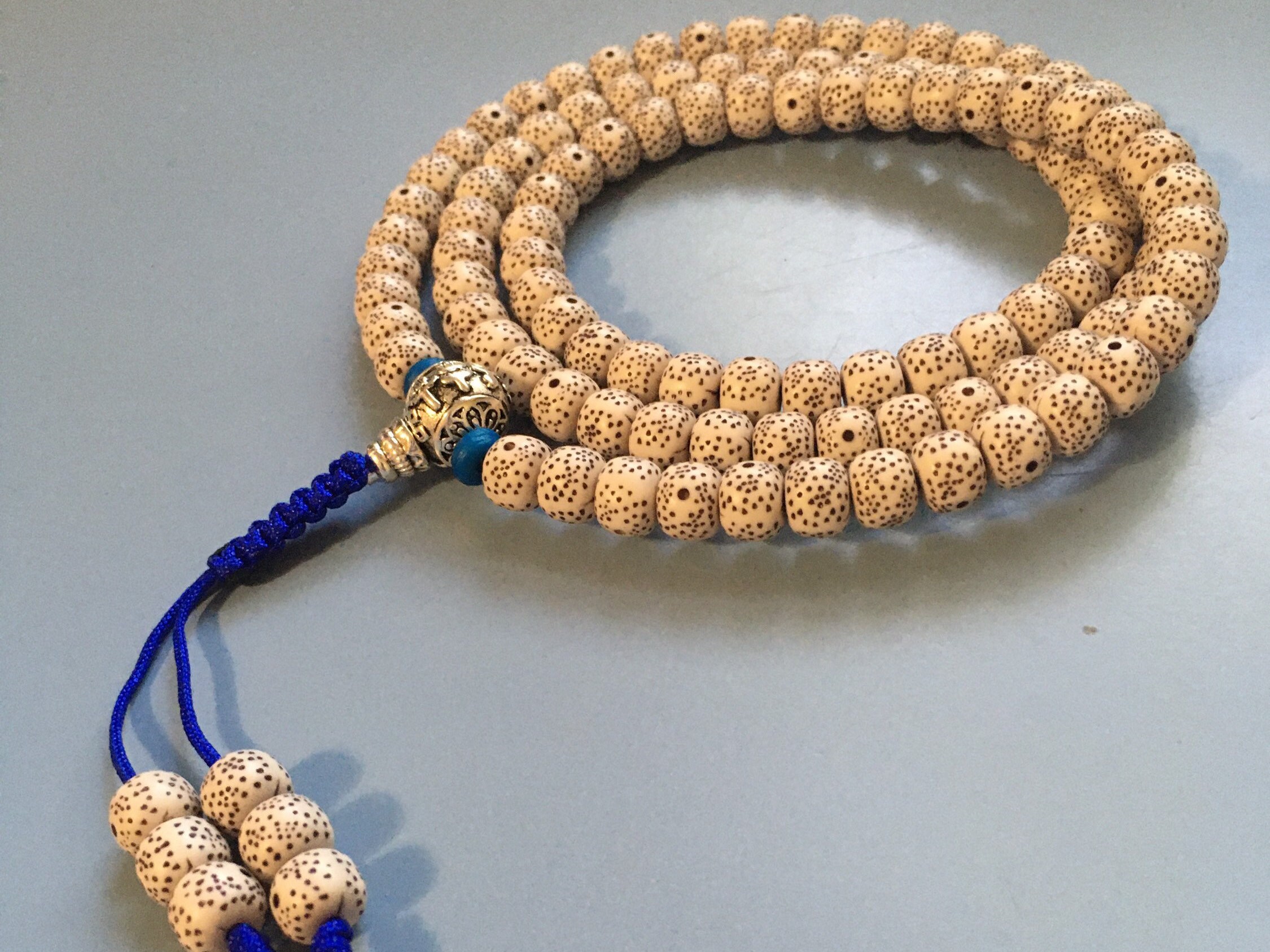 agathe création 1910091931 Rosary Necklace with 108 Bodhi Seed Beads
