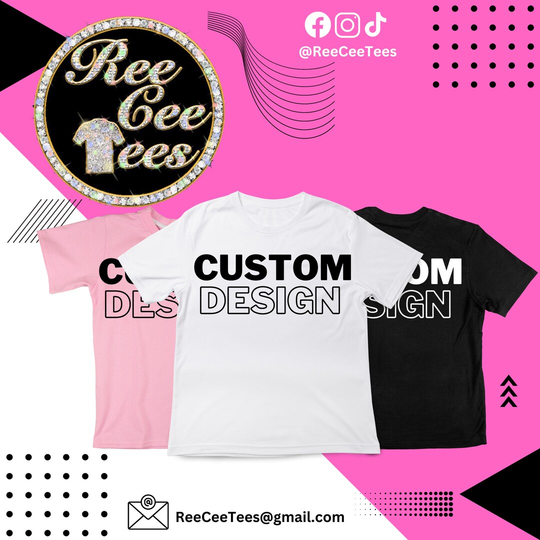 Custom Adult T-SHIRTS (any Design) - Etsy
