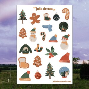Gezellig winter stickervel |  | Bullet Journal-stickers, plannerstickers, plakboek, ECLP, dagboek, Bujo, Kerstmis, december, winter