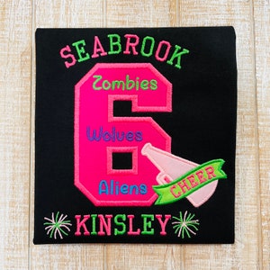 Zombies Inspired Embroidered Birthday T-Shirt