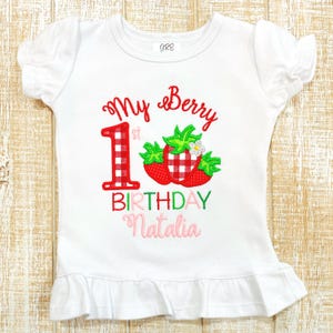 My Berry First Birthday Embroidered Bodysuit or T-Shirt