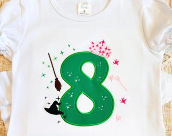 Wicked Inspired Embroidered Birthday T-Shirt