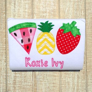 Fruit Trio Embroidered Bodysuit or T-Shirt