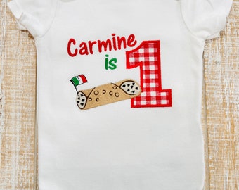 Cannoli Italian Birthday Embroidered T-Shirt or Bodysuit-Boy or Girl