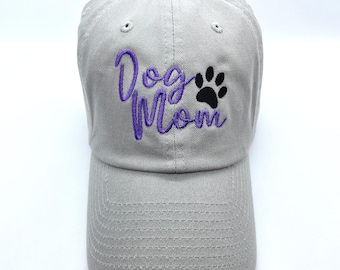 Embroidered Dog Mom Hat-Many Hat Color Choices-Any thread color