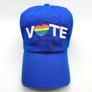 VOTE PRIDE Baseball Hat-Adult and Kids Sizes-Many Hat Color Choices