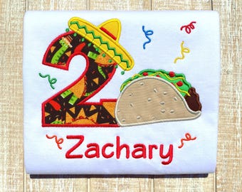 Taco TWOsDay Birthday Embroidered T-Shirt-Boys or Girls