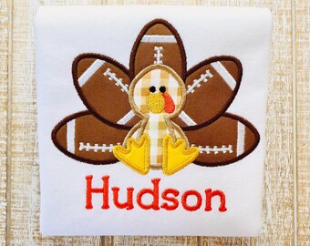 Football Turkey Embroidered Bodysuit or T-Shirt