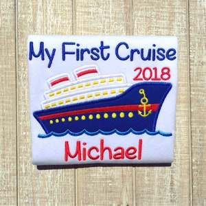 Body o camiseta bordada Mi Primer Crucero - Niños y Adultos