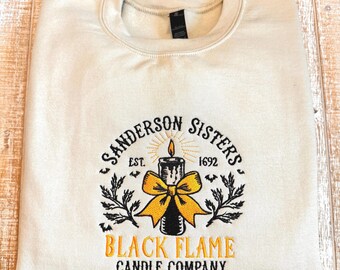 Black Flame Candle Company-Embroidered Sweatshirt or T-Shirt