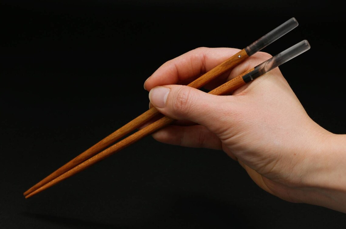 SECONDS Wood and Resin Chopsticks With Pin Handmade Etsy