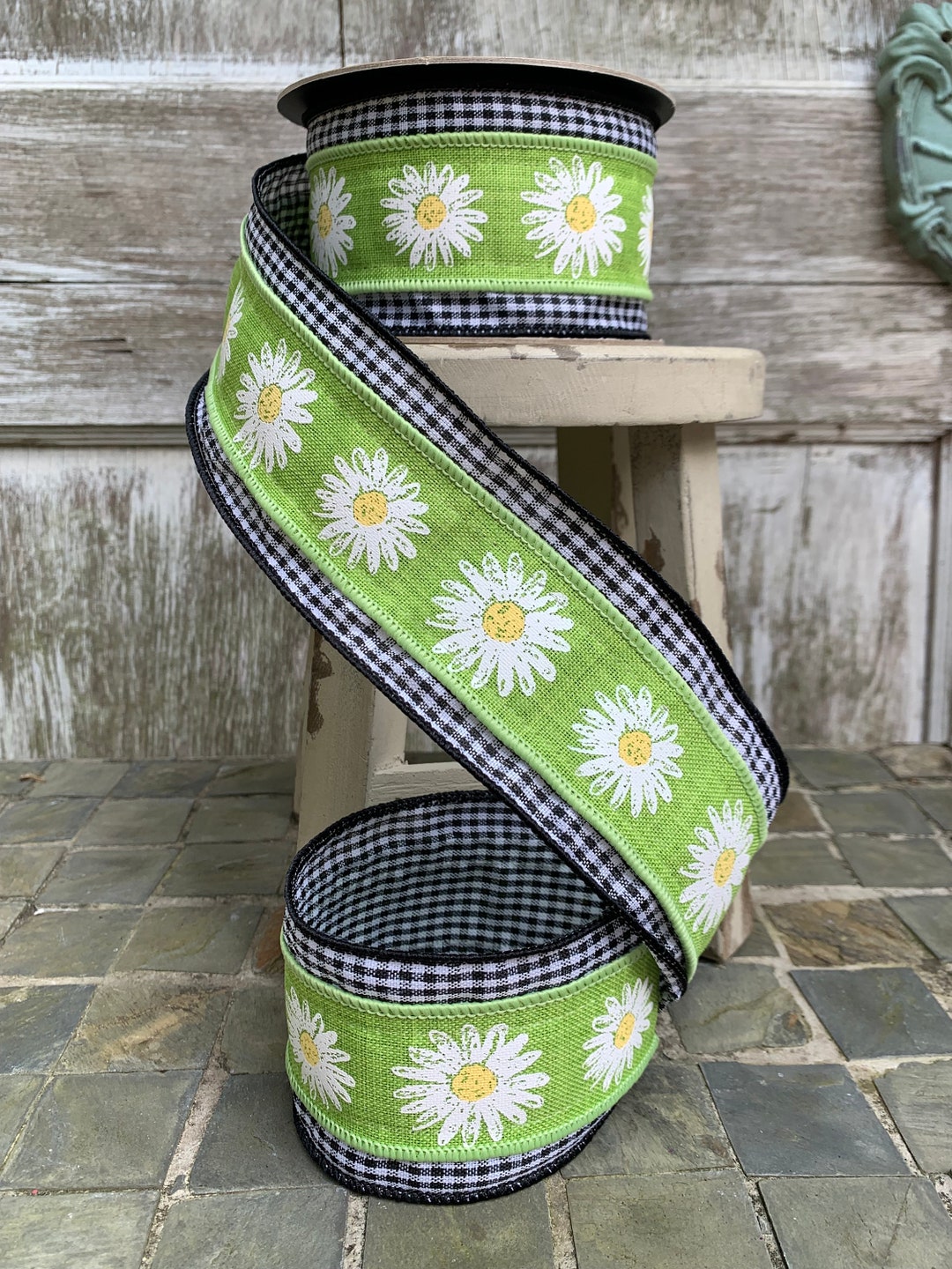 2 1/2 X 10 YRDS DAISY D. Steven RIBBON, Luxury Ribbon, Craft Supply ...