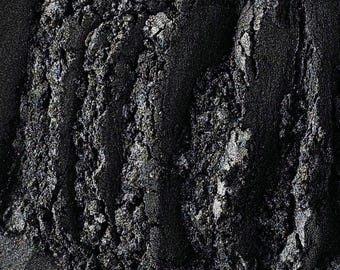 Luster Black Mica Pigment Powder: Cosmetic Grade for Resin, Soap, and Paint
