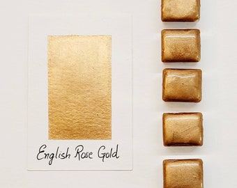 Handmade English Rose Gold Watercolor Paint: Calligraphy, Manuscripts