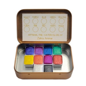 Kaleidoscope Rainbow Watercolor Set - Handmade Artisinal Shimmers