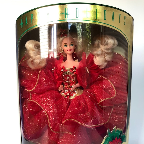 1993 Holiday Barbie Happy Holidays, 1st In Series, Special Edition New In Box, Never Used