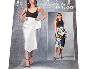 Vogue V1684 Size 14-22 White Misses Wrap Skirt Sewing Pattern Uncut USA