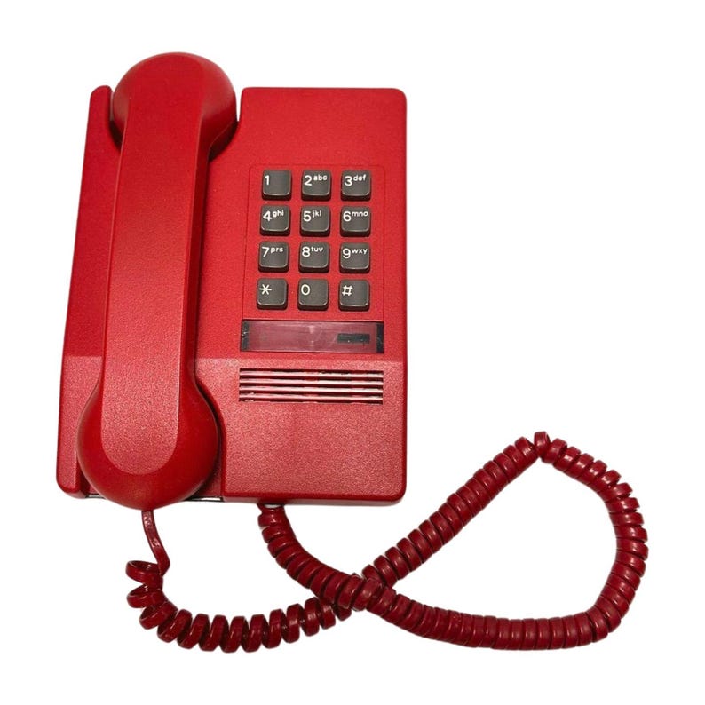 Northern Bell Red Harmony Telephone Touch Tone Canada Etsy Canada