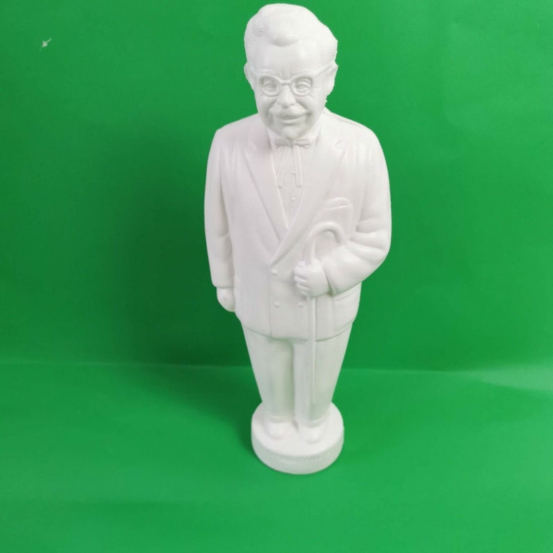 Vintage Original Colonel Sanders White Plastic Piggy Bank Etsy