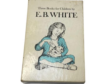 EB White Box Set 3 Books PB Charlotte's Web Stuart Little Trumpet Vintage 70s