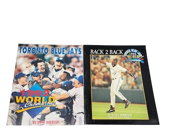 Vintage Blue Jays Souvenir Books World Series Lot 2 1992 and 1993 Toronto Canada